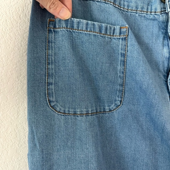 Sezane The Venice High Waisted Trousers Wide Leg Blue Jeans ST FR 46 US 14 - Picture 5 of 6